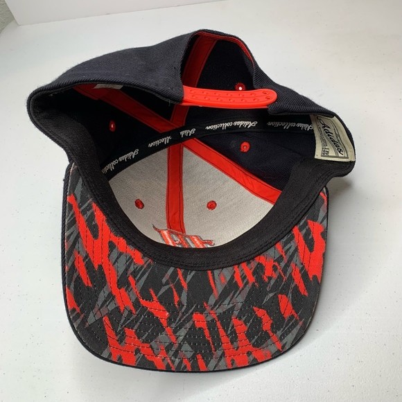 Adidas Climalite Mens Baseball Cap Hat Black Red Snapback Embroidered One Size - Picture 4 of 12
